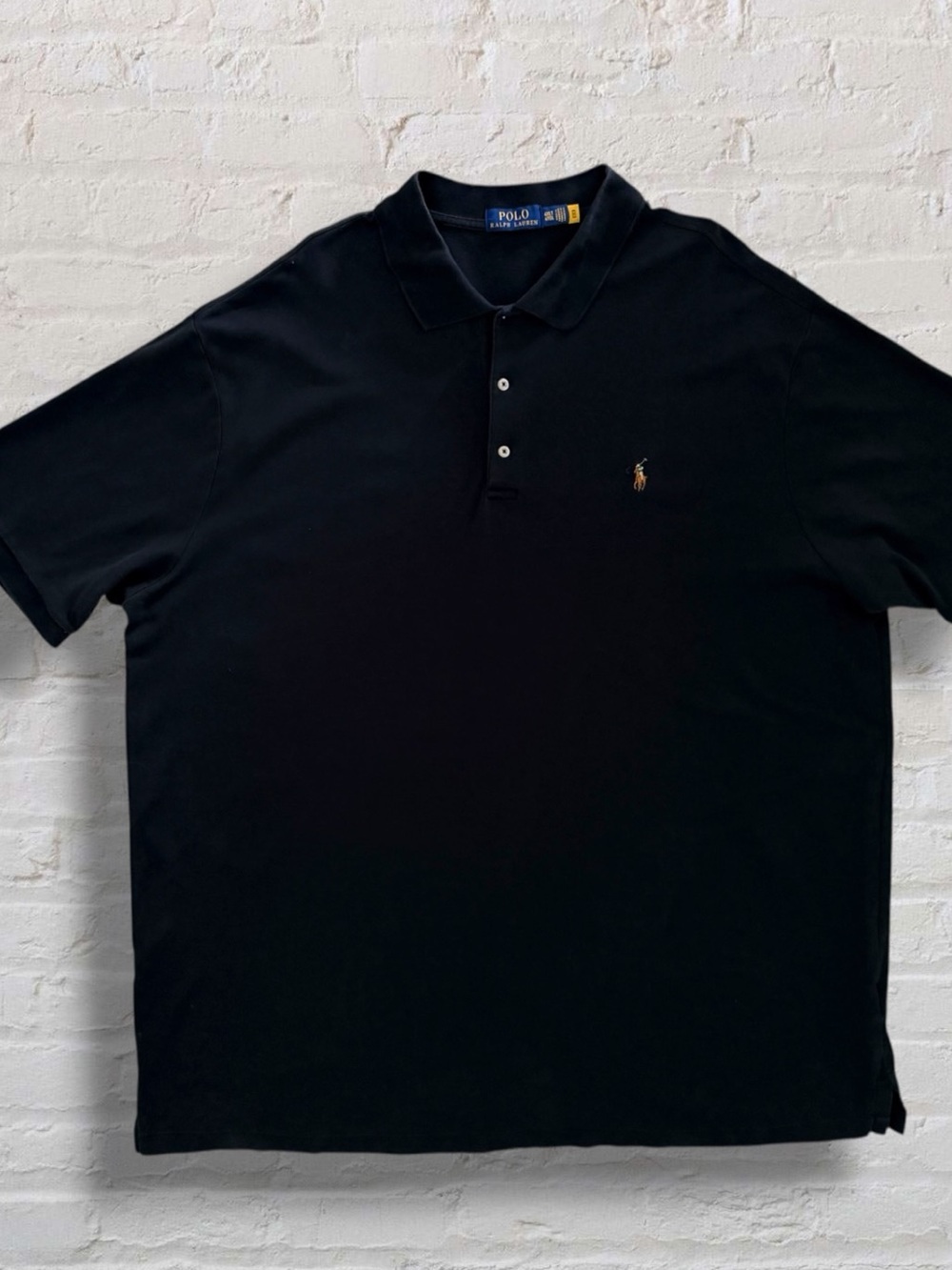 Polo Ralph Lauren Soft Cotton Polo Shirt Men’s 4XB Big & Tall Black Pony Classic